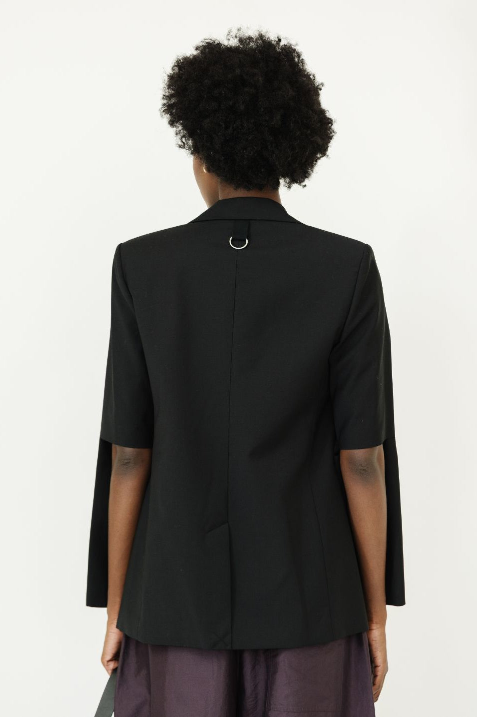 Tibi Cutout Sleeve Detail Marlon Blazer in Black | Shop Tula