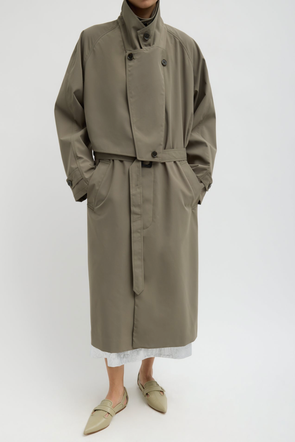 Tibi Double Collar Frank Trench | Shop Tula