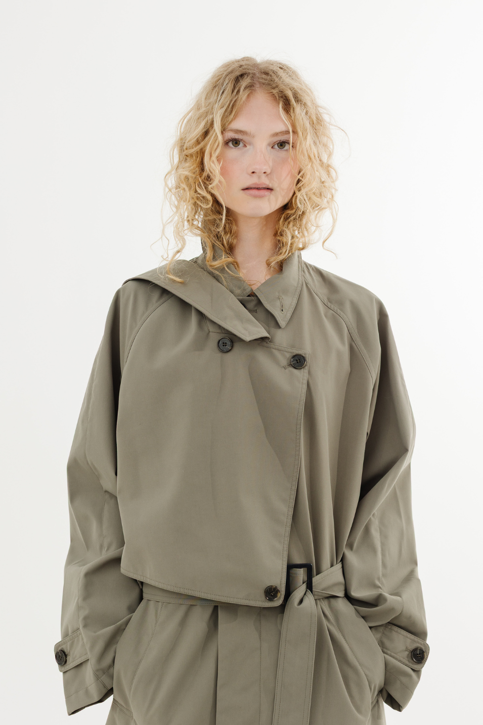 Tibi Double Collar Frank Trench | Shop Tula
