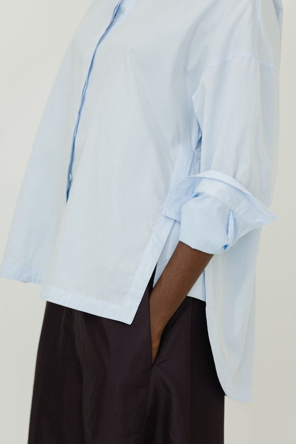 Tibi Gabe Shirt in Blue | Shop Tula