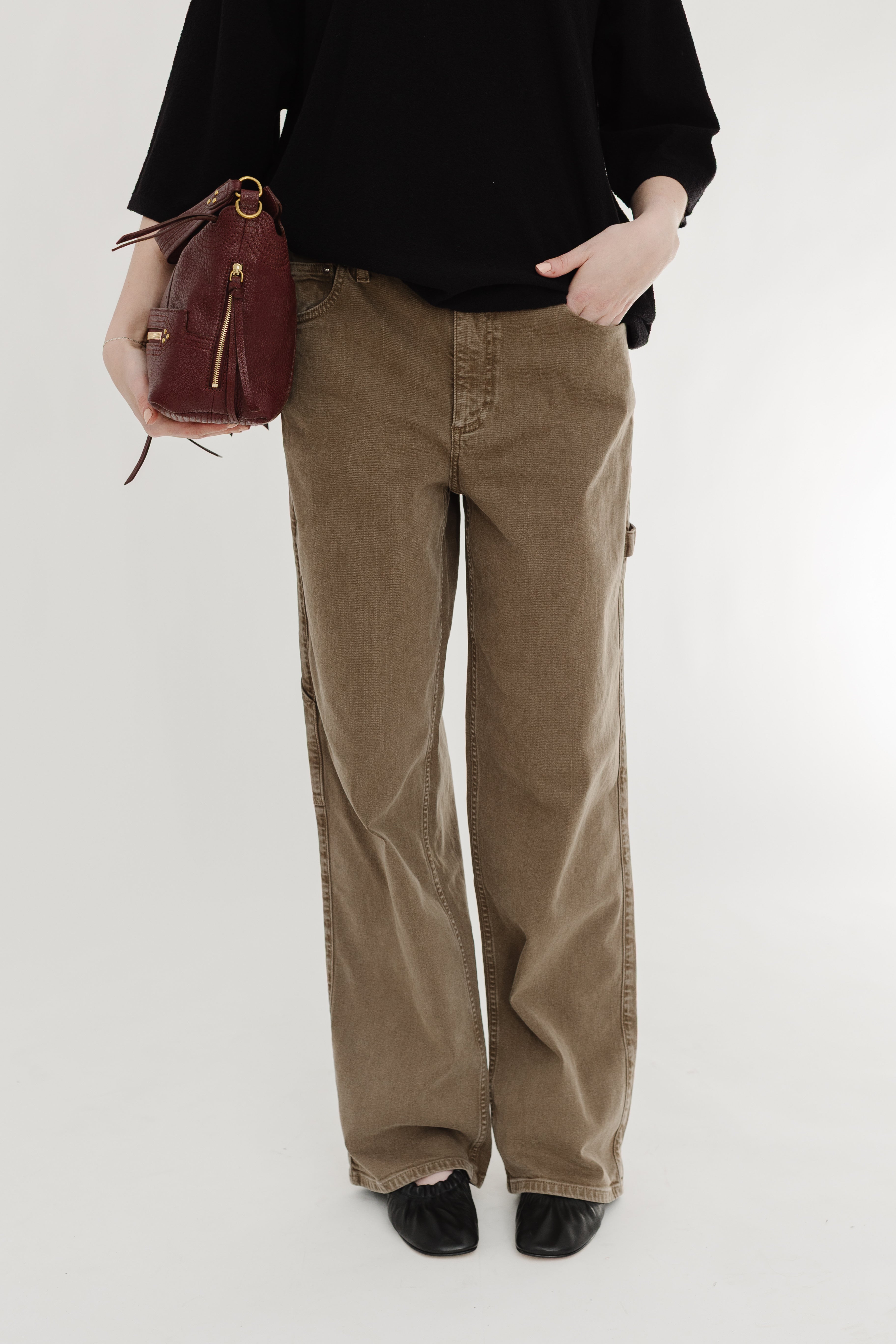 Tibi Garment Wash Slouchy Carpenter Jean | Shop Tula