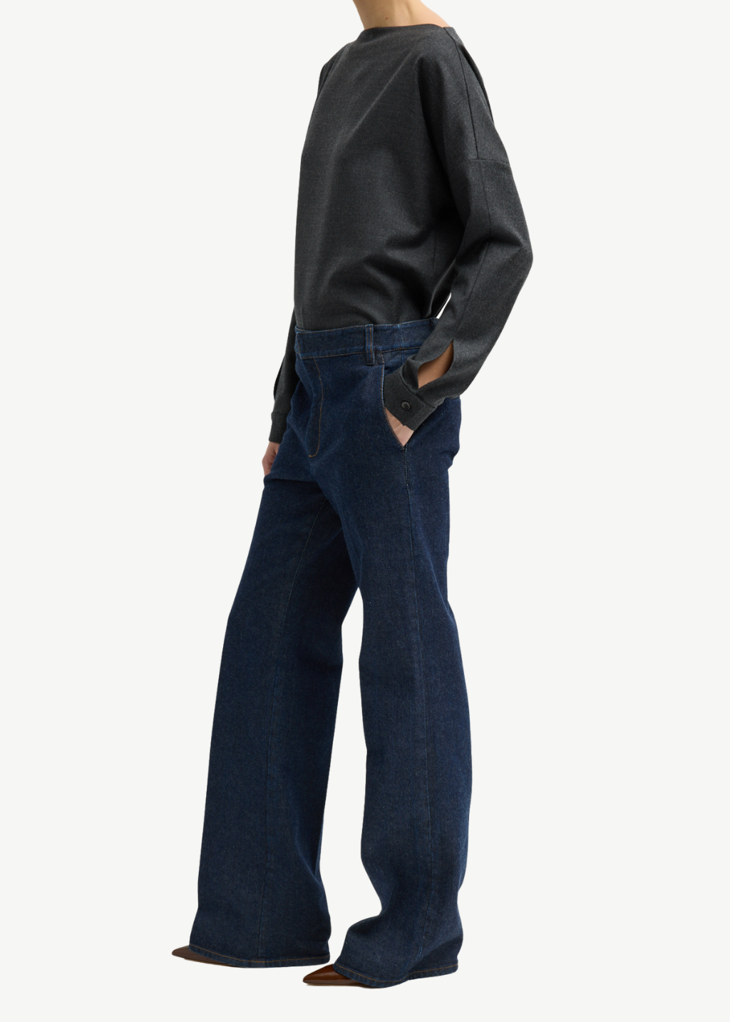 Tibi Indigo Pat Trouser Jean | Shop Tula