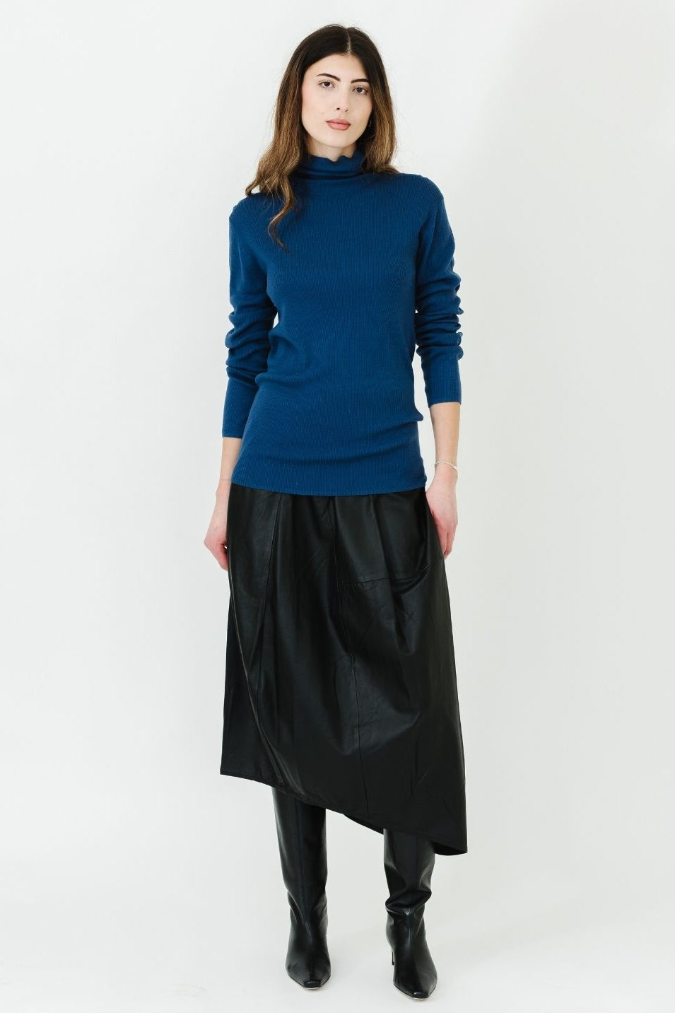 Tibi Leather Asymmetrical Balloon Skirt | Shop Tula