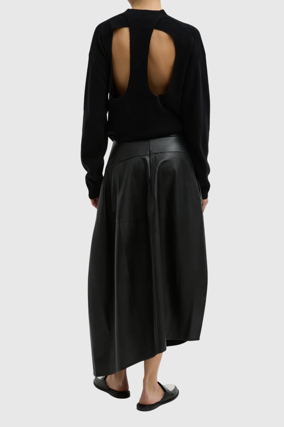 Tibi Leather Asymmetrical Balloon Skirt | Shop Tula
