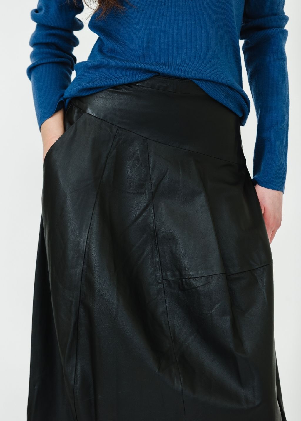 Tibi Leather Asymmetrical Balloon Skirt Details | Shop Tula