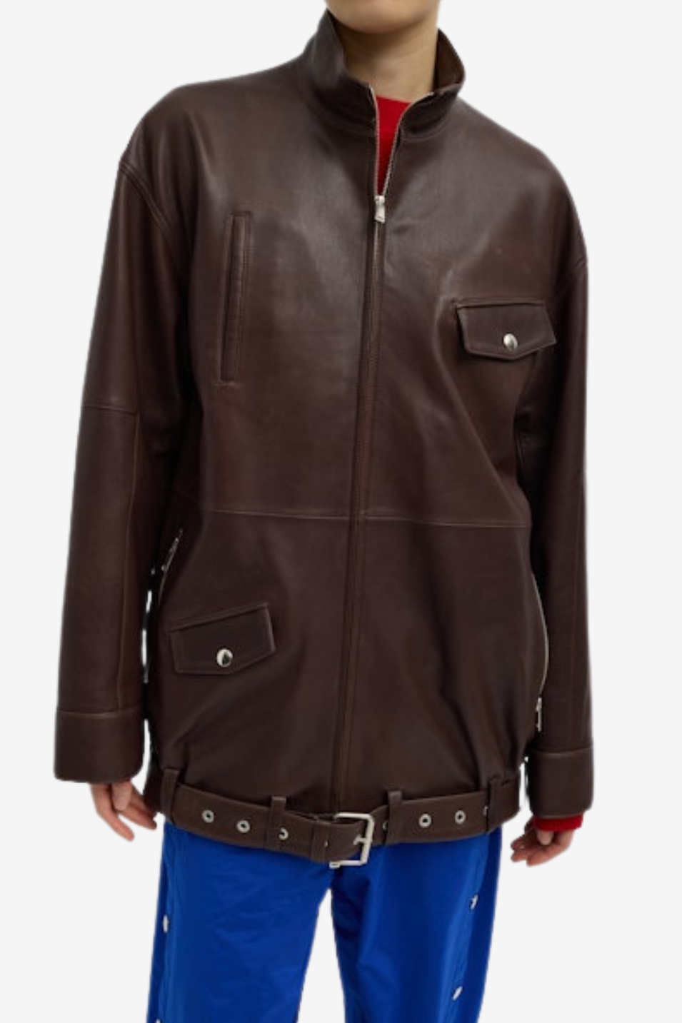 Tibi Leather Moto Bomber | Shop Tula