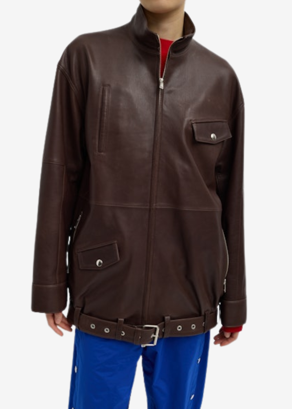 Tibi Leather Moto Bomber | Shop Tula