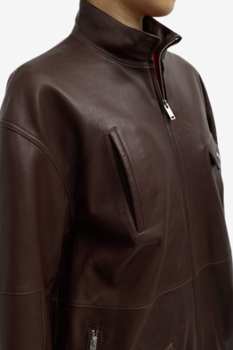 Tibi Leather Moto Bomber | Shop Tula