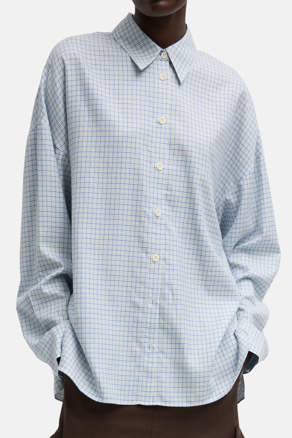 Tibi Linus Check Oversized Shirt | Shop Tula