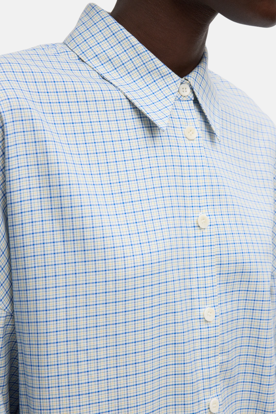 Tibi Linus Check Oversized Shirt | Shop Tula