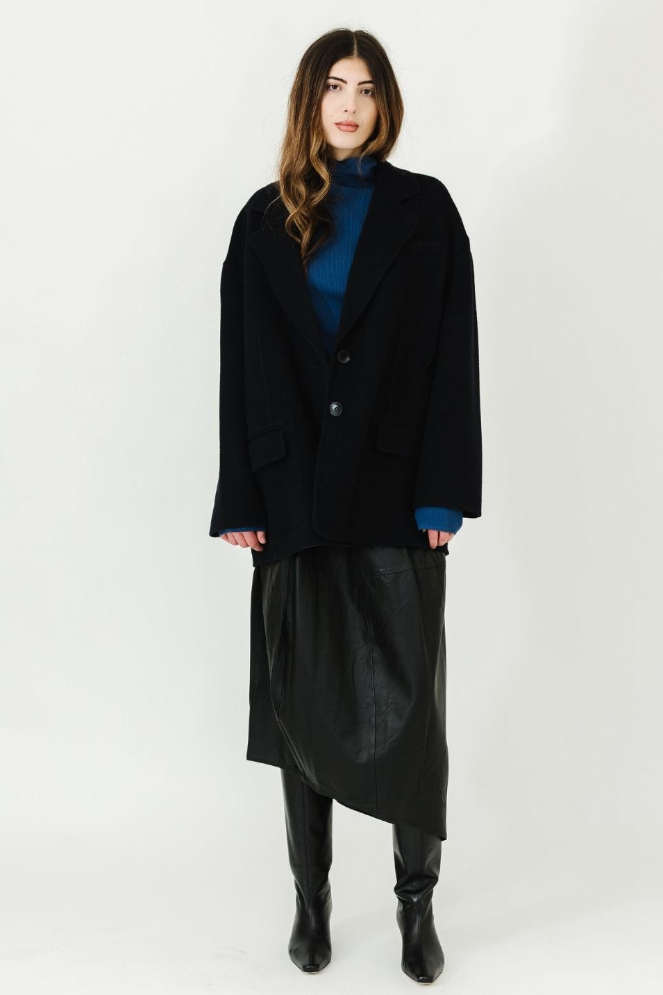 Tibi Luxe Double Faced Wool Angora Liam Blazer | Shop Tula