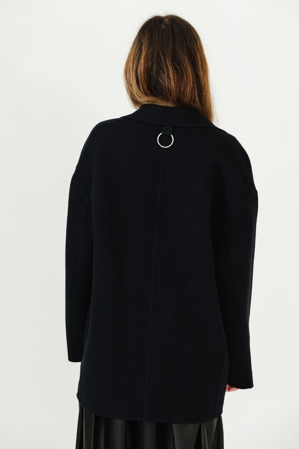 Tibi Luxe Double Faced Wool Angora Liam Blazer Back | Shop Tula