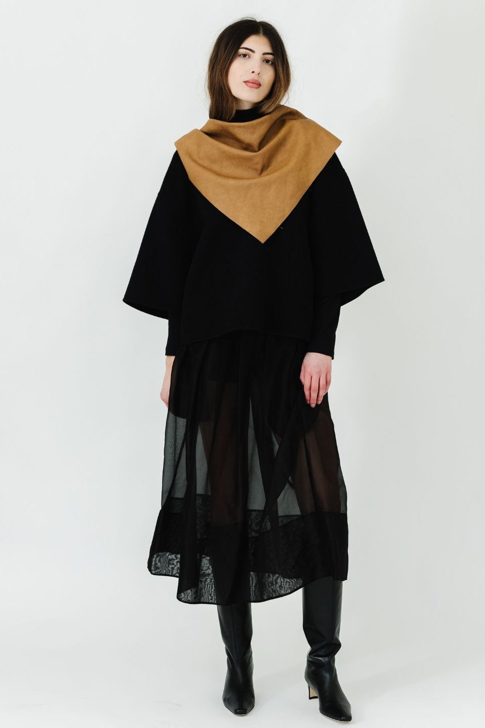 Tibi Luxe Double Faced Wool Angora V-Neck | Shop Tula