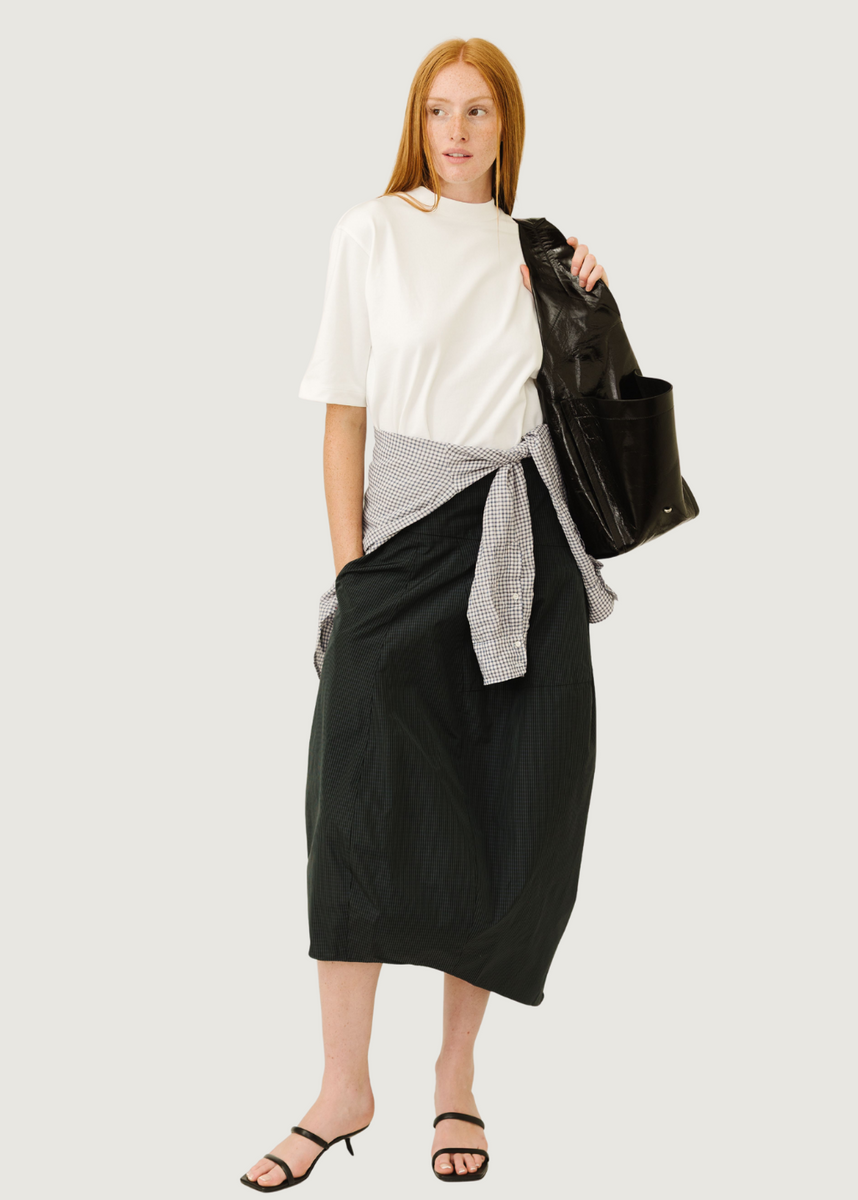 新品未使用　SORIN Asymmetry Balloon Skirt 36 Menswear Nylon Asymmetrical Balloon Skirt – Tibi Official