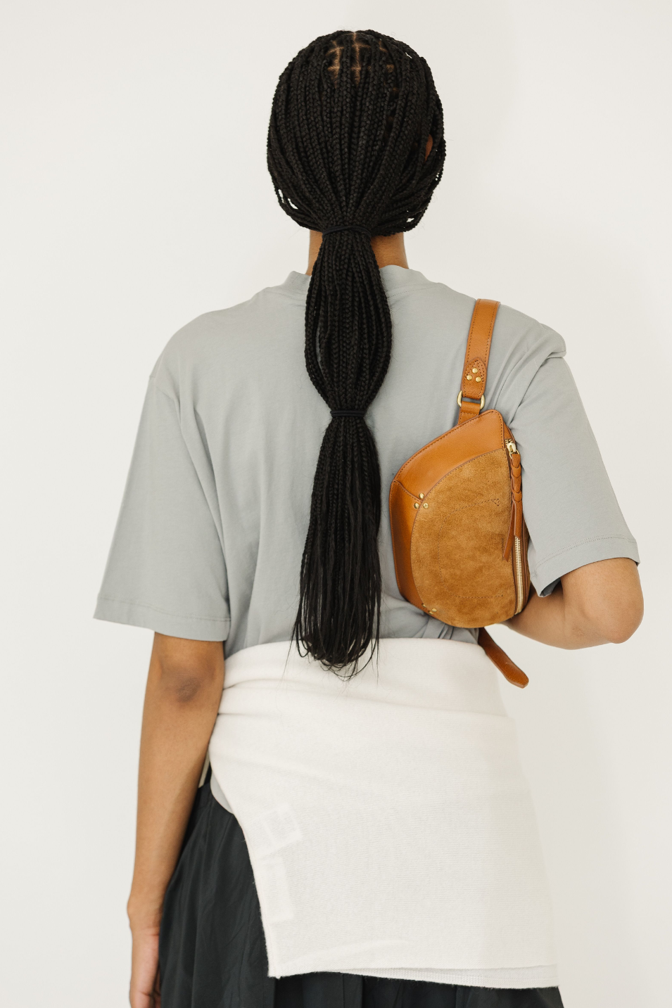 Tibi Mock Neck Unisex T-Shirt in Pumice | Shop Tula