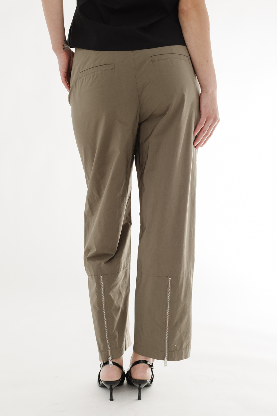 Tibi Nylon Zipper Trouser | Shop Tula