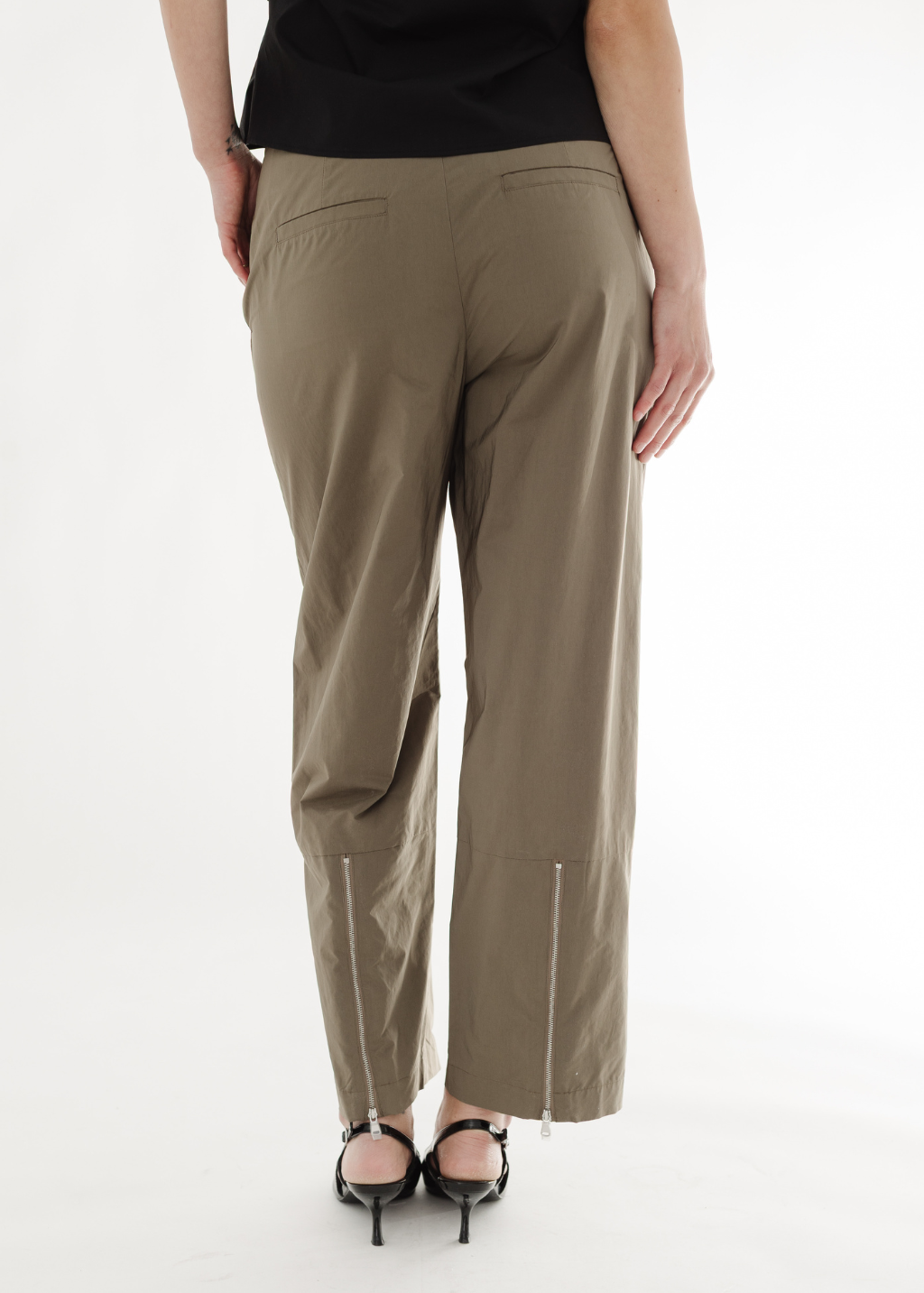 Tibi Nylon Zipper Trouser | Shop Tula