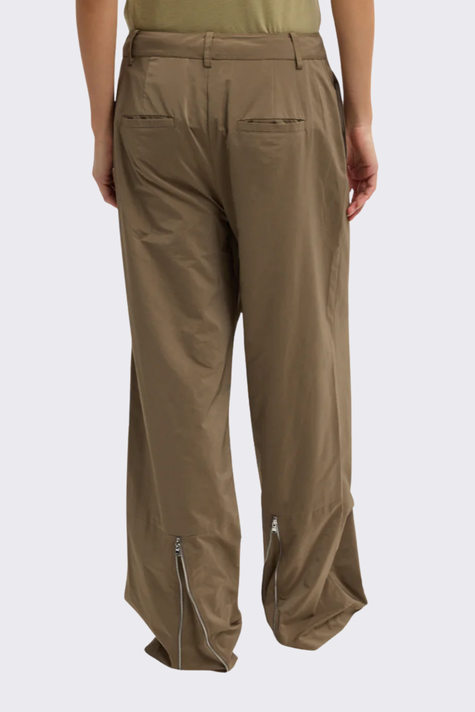 Tibi Nylon Zipper Trouser | Shop Tula