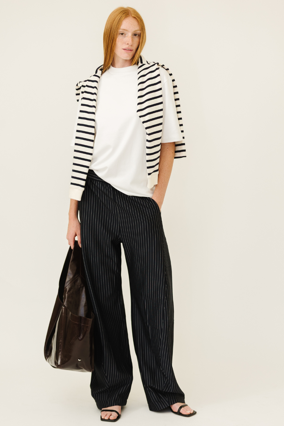 Tibi Pinstripe Active Knit Winslow Pant | Shop Tula