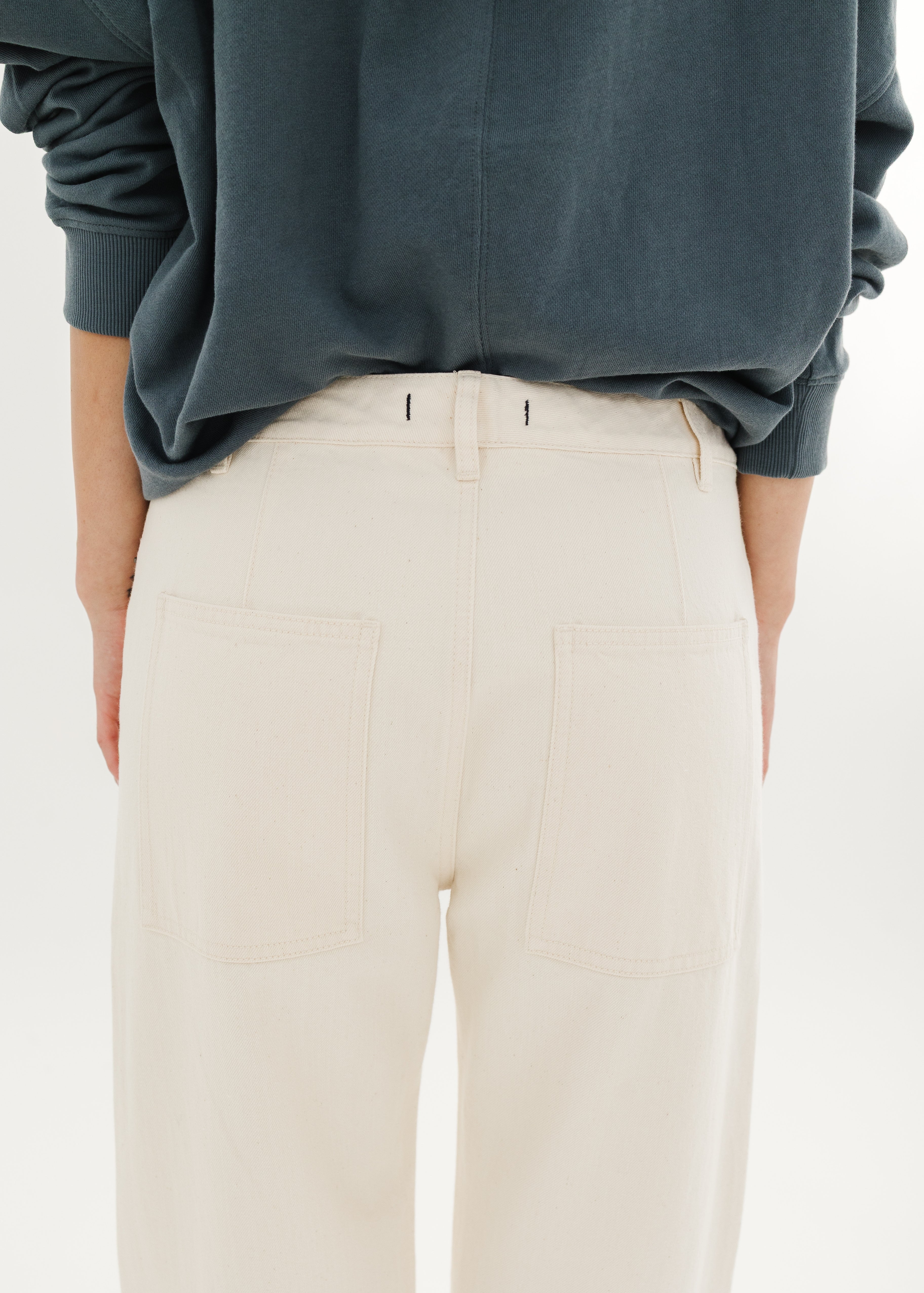 Tibi Selvedge Denim Alec Jean in Natural | Shop Tula