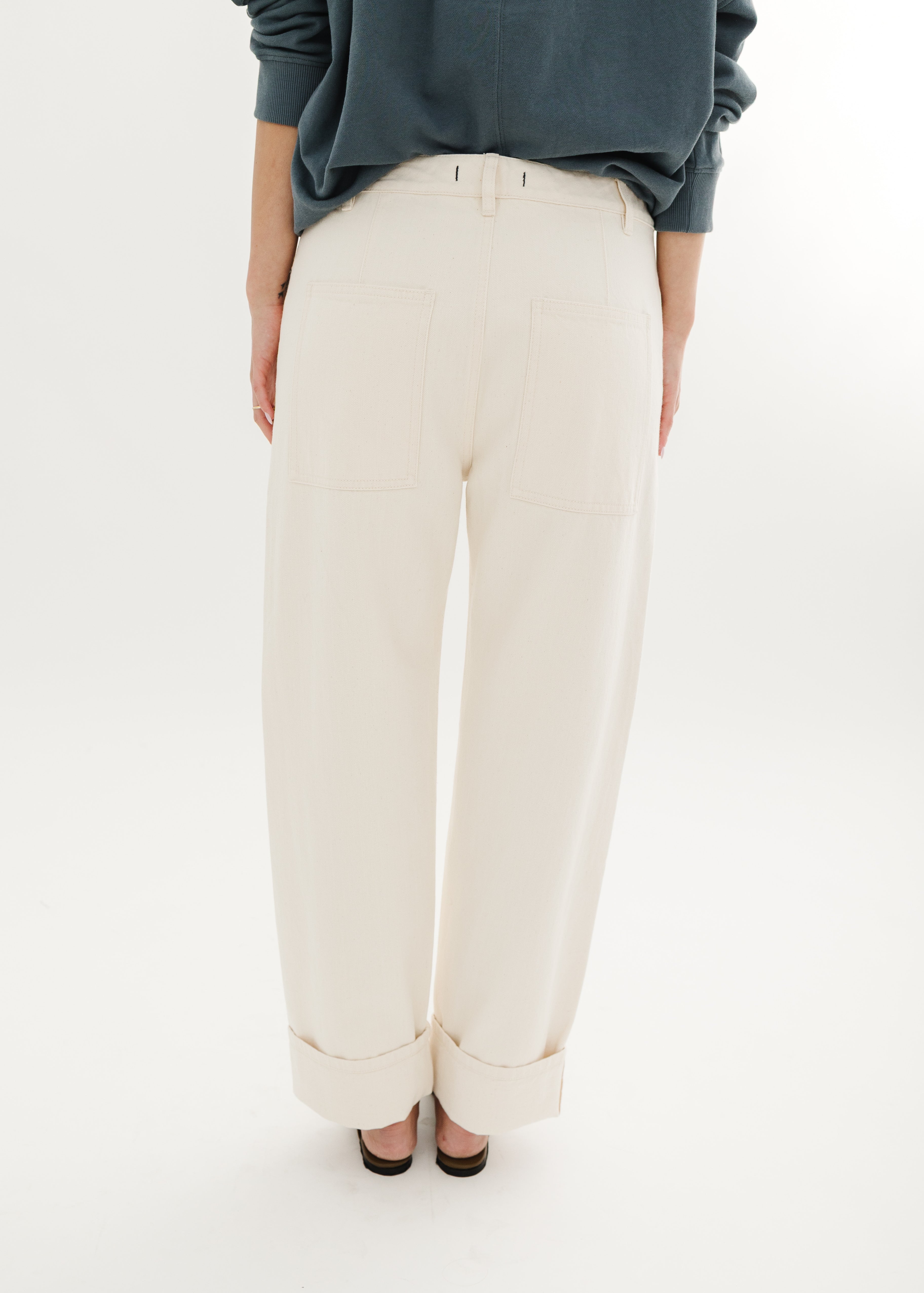 Tibi Selvedge Denim Alec Jean in Natural | Shop Tula