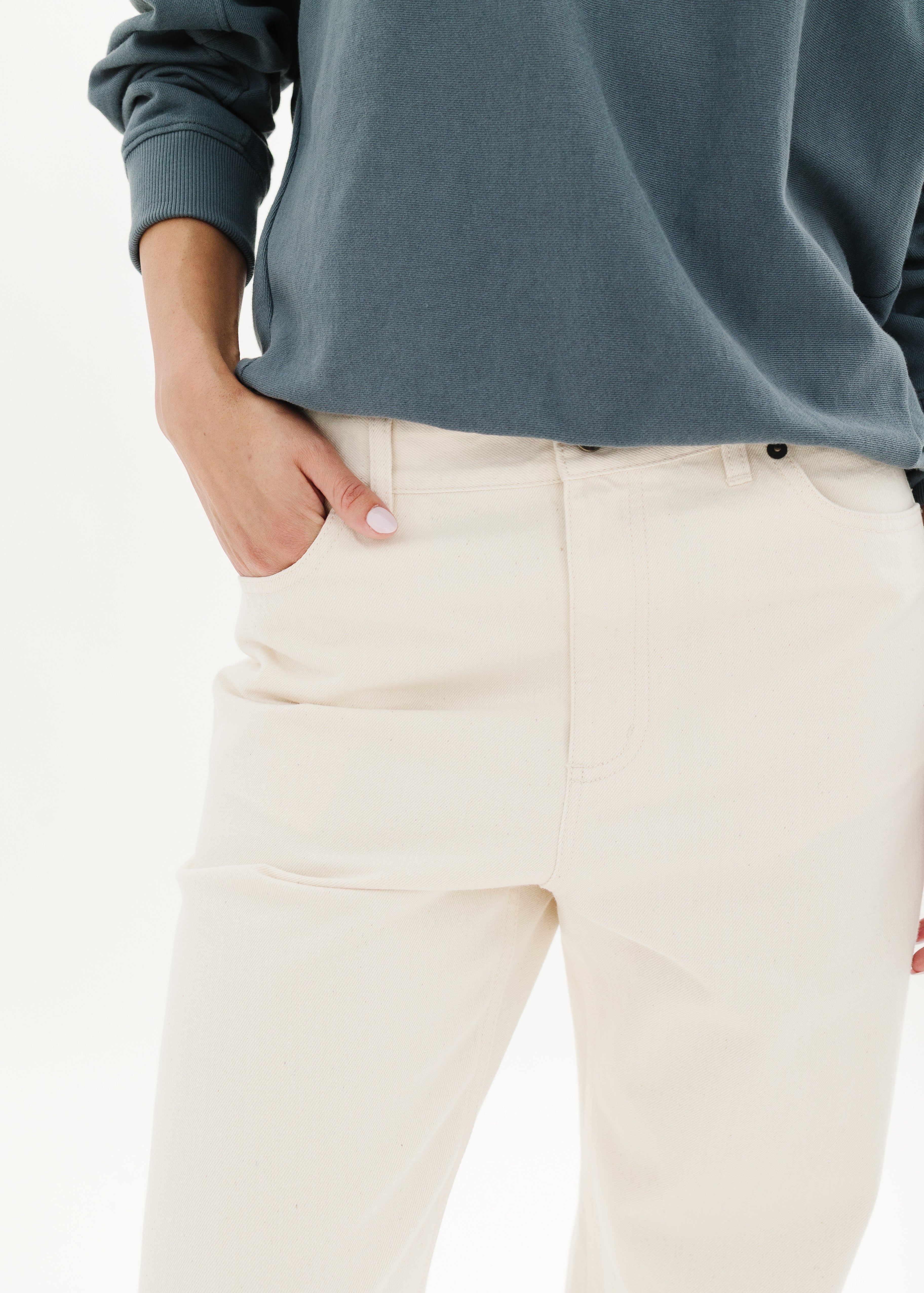Tibi Selvedge Denim Alec Jean in Natural | Shop Tula