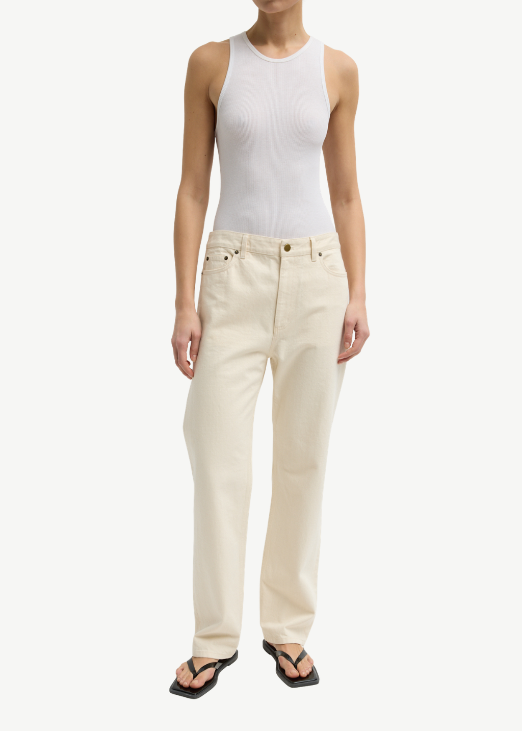 Tibi Selvedge Denim Alec Jean in Natural | Shop Tula