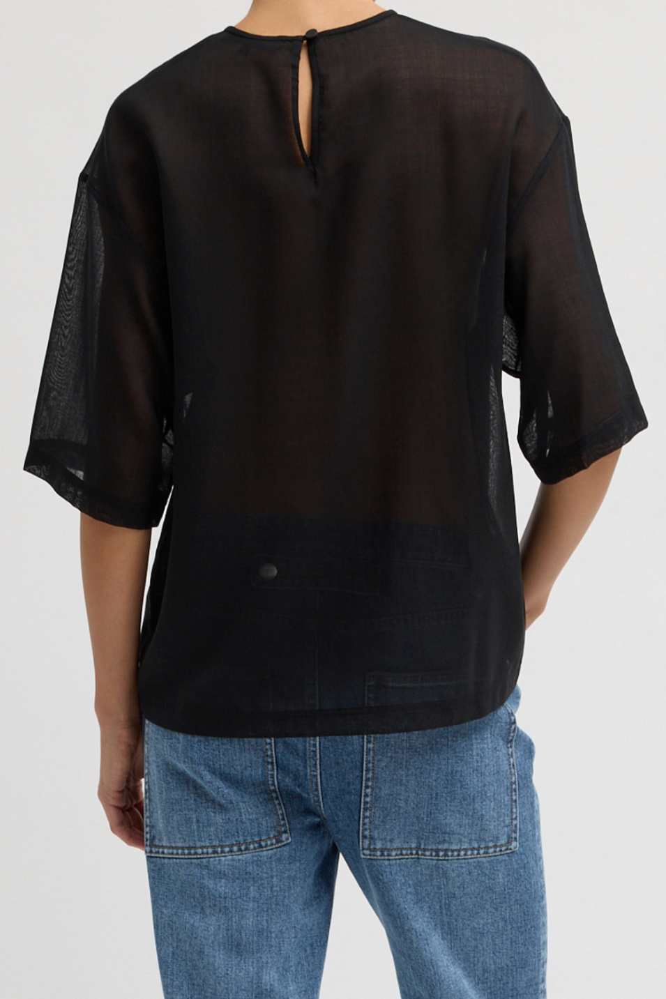 Tibi Sheer Wool Gauze Easy T | Shop Tula