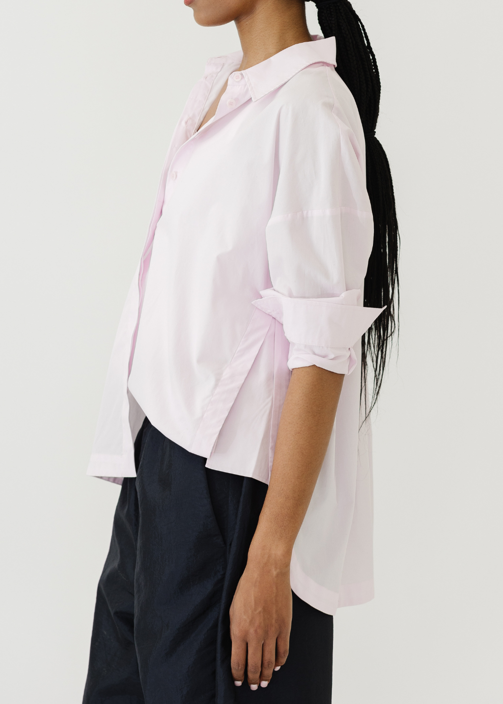 Tibi Shirting Gabe Oversized Shirt in Pink | Shop Tula