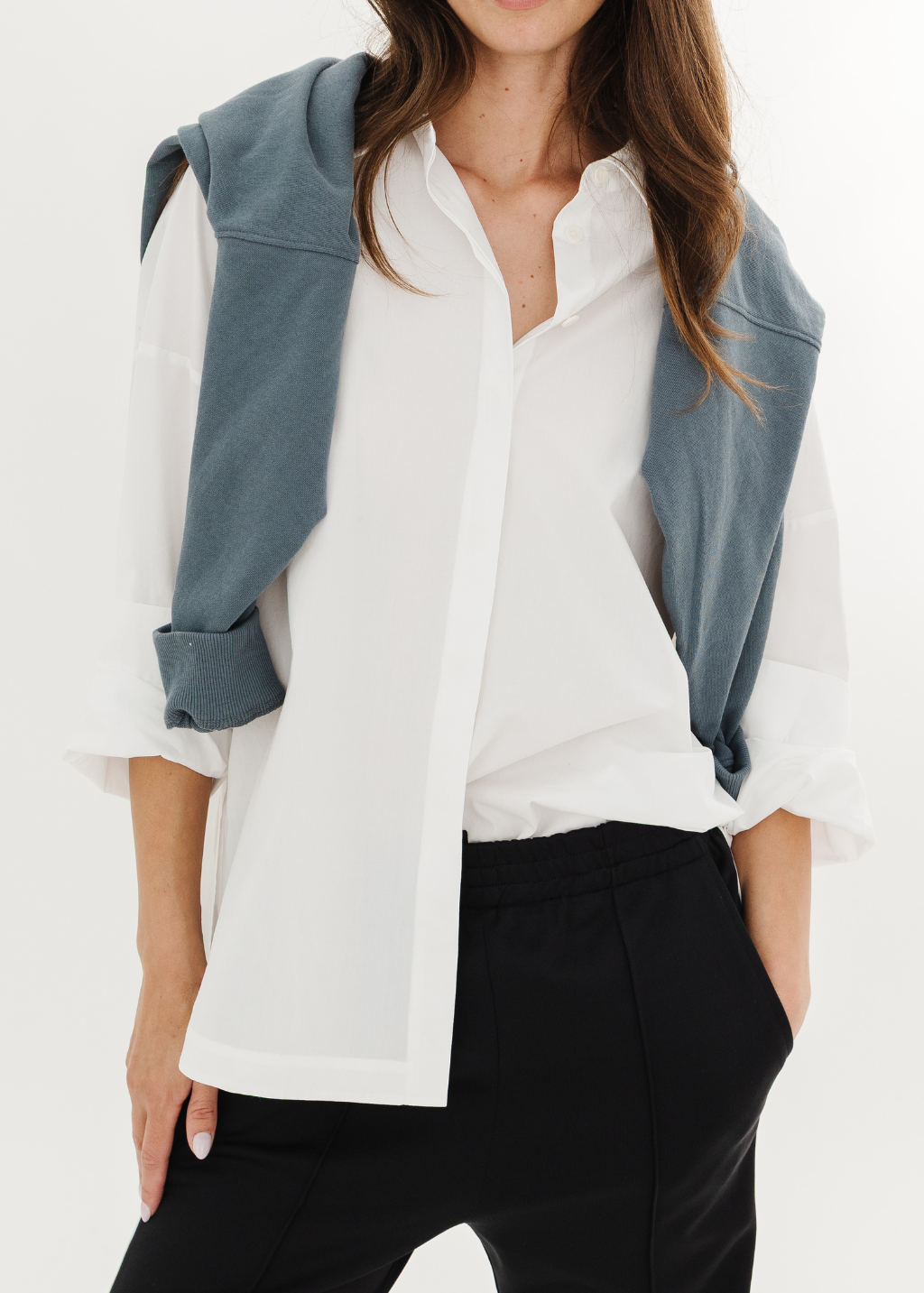 Tibi Shirting Gabe Oversized Shirt in White | Shop Tula