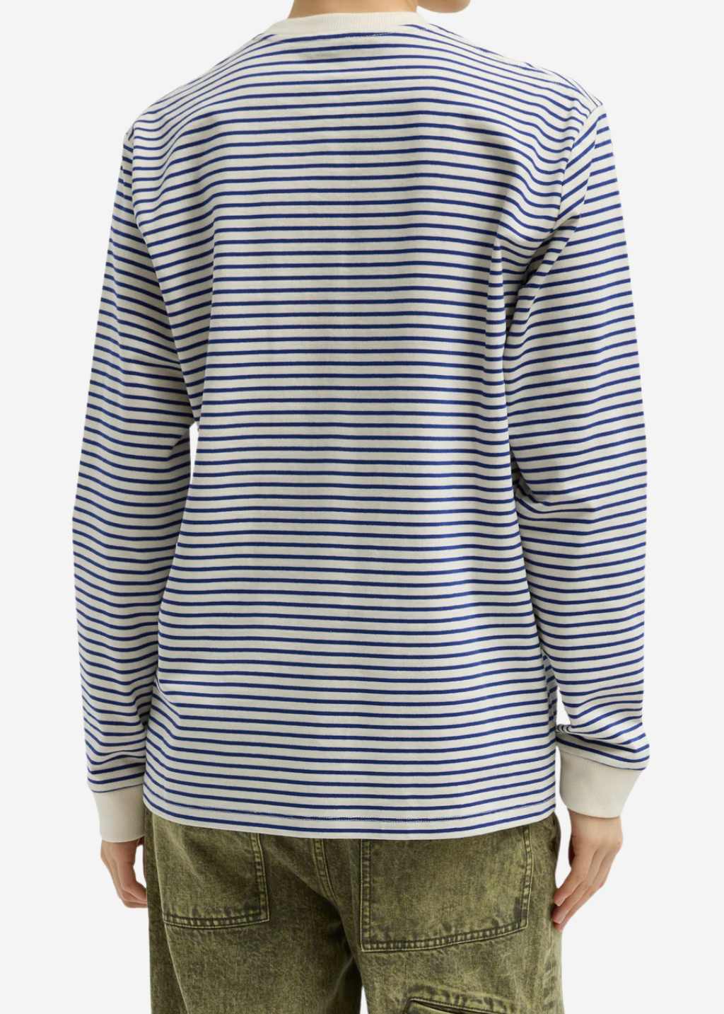 Tibi Striped Perfect T Crewneck Unisex Long Sleeve | Shop Tula