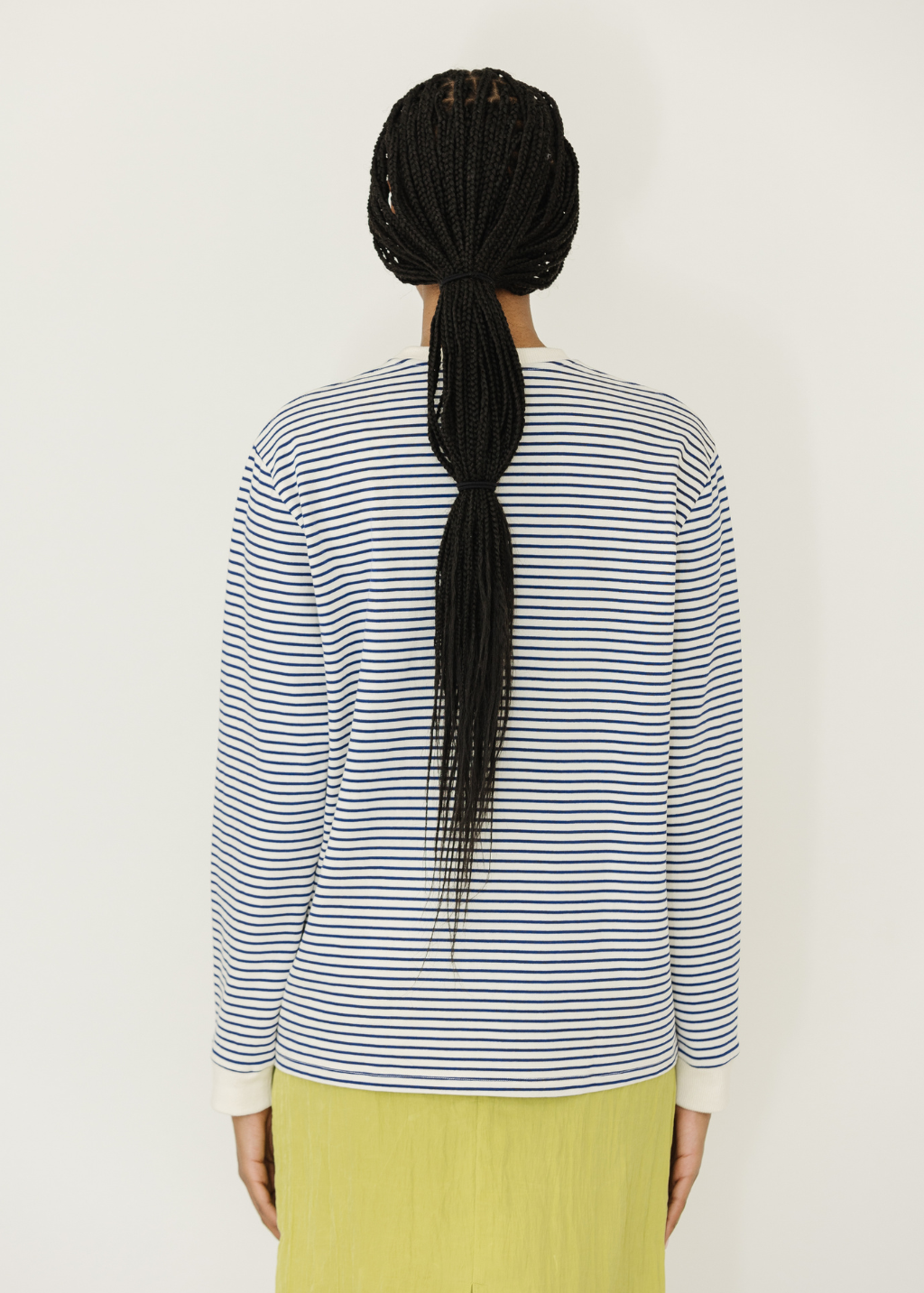 Tibi Striped Perfect T Crewneck Unisex Long Sleeve | Shop Tula