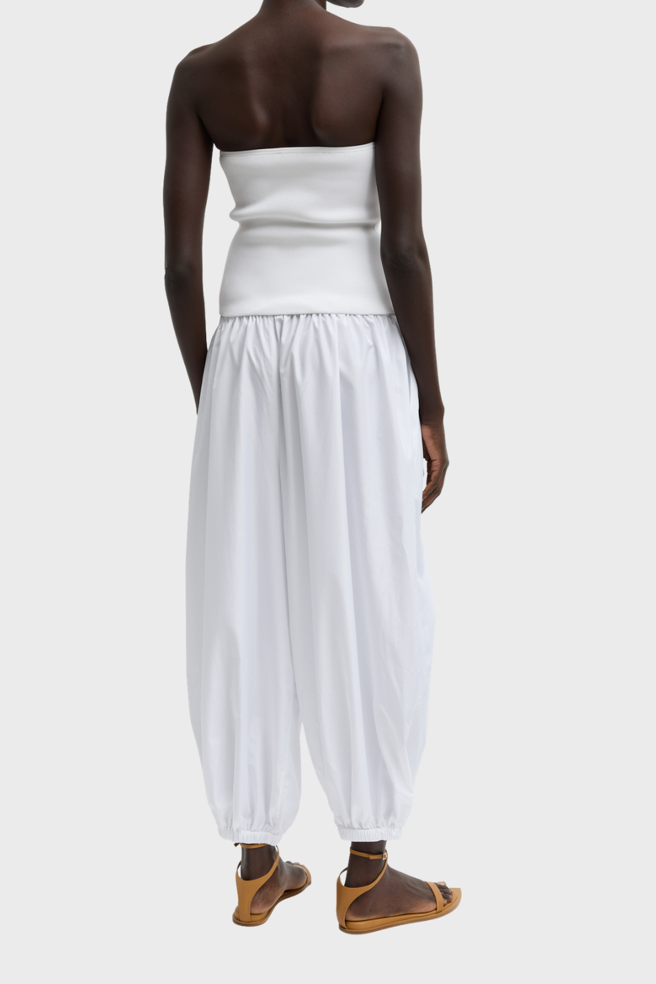 Tibi Summer Nylon Zeppelin Pant in White | Shop Tula