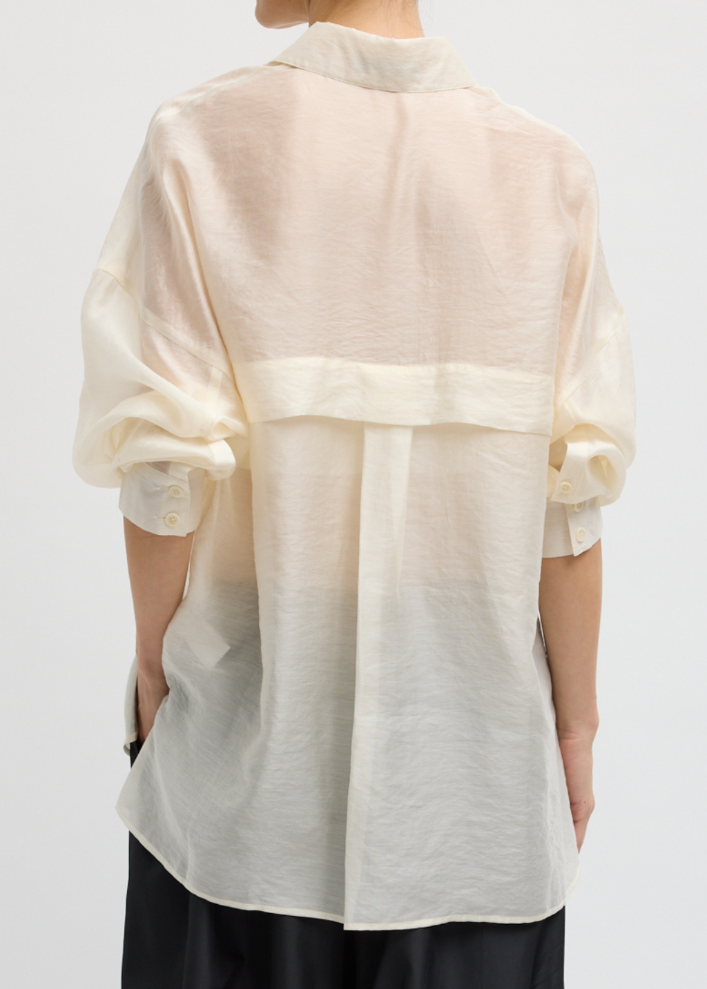 Tibi Summer Voile Oversized Shirt in Ivory | Shop Tula
