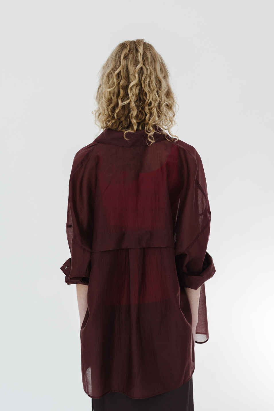 Tibi Summer Voile Oversized Shirt in Russet Brown | Shop Tula