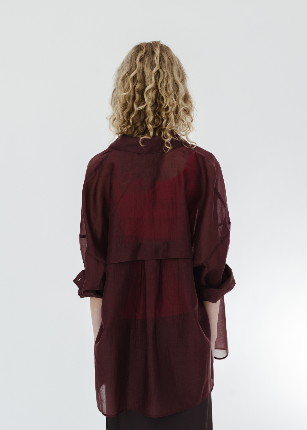 Tibi Summer Voile Oversized Shirt in Russet Brown | Shop Tula