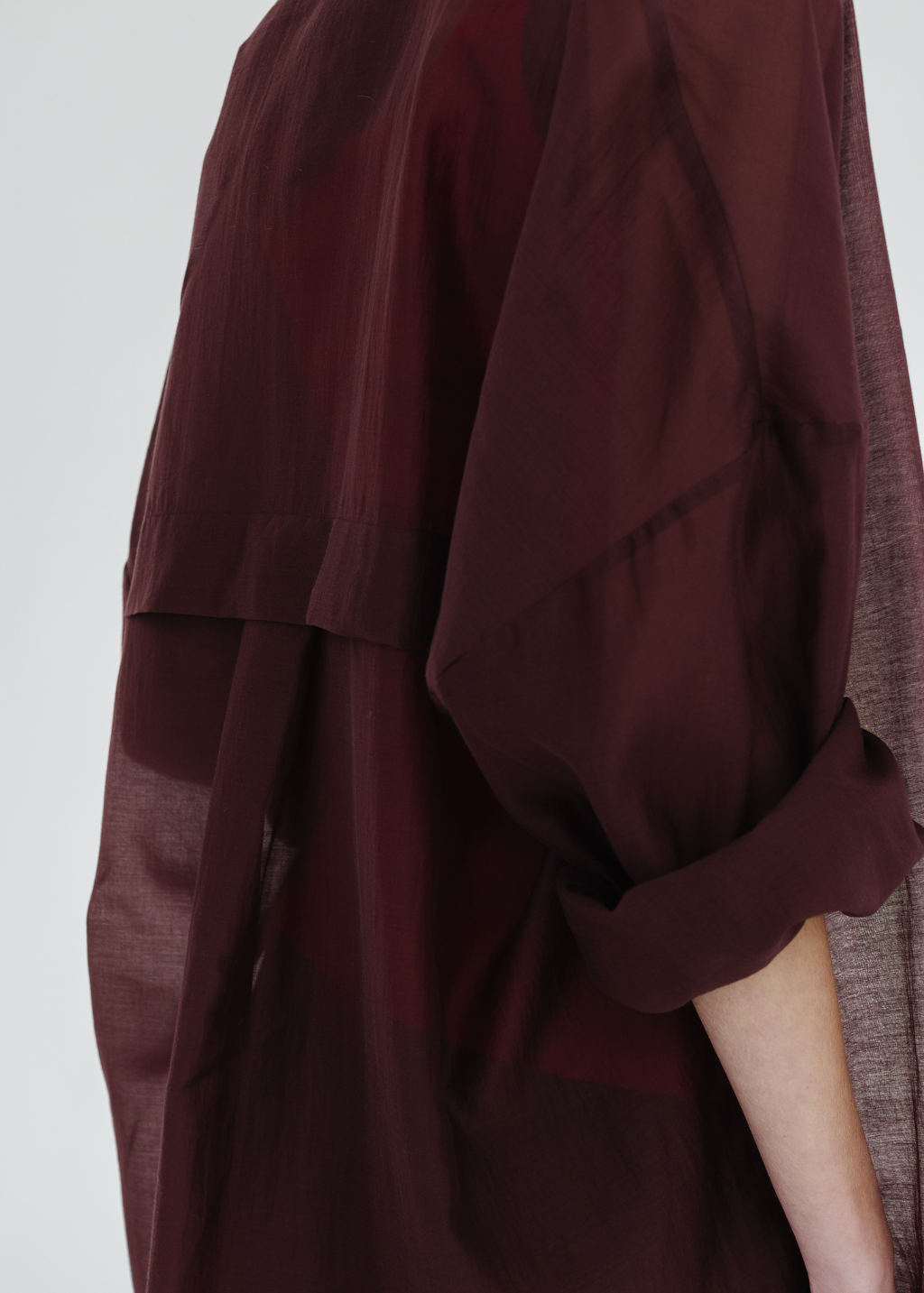 Tibi Summer Voile Oversized Shirt in Russet Brown | Shop Tula