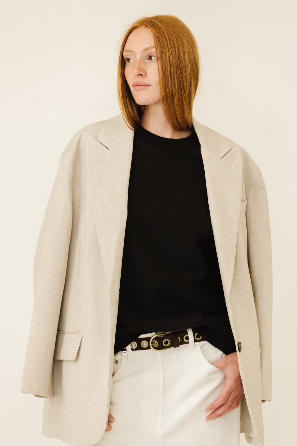 Tibi Sweatshirt Program Cocoon Crewneck Sweatshirt in Black | Shop Tula