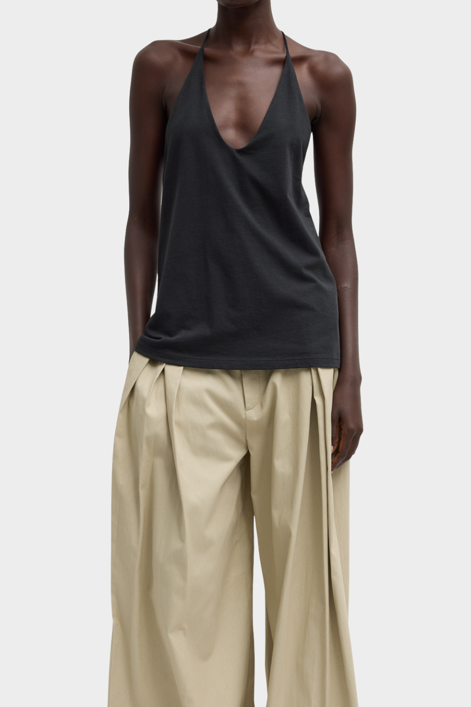 Tibi T-Shirt Program Racerback Tank in Black | Tula's Online Boutique