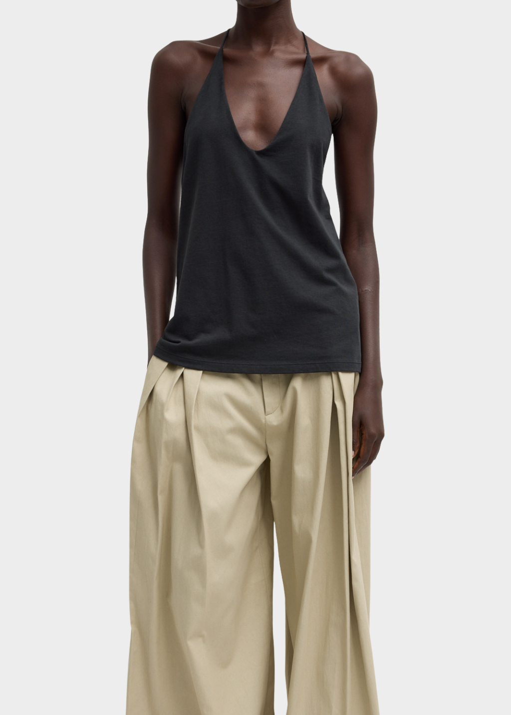 Tibi T-Shirt Program Racerback Tank in Black | Tula's Online Boutique