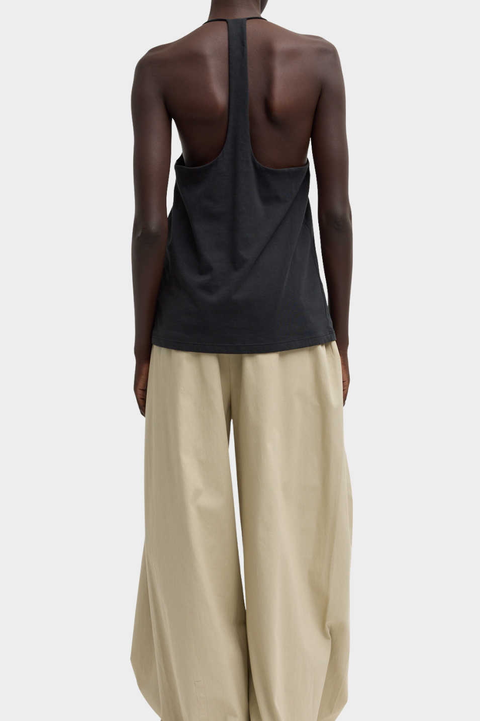 Tibi T-Shirt Program Racerback Tank in Black | Tula's Online Boutique