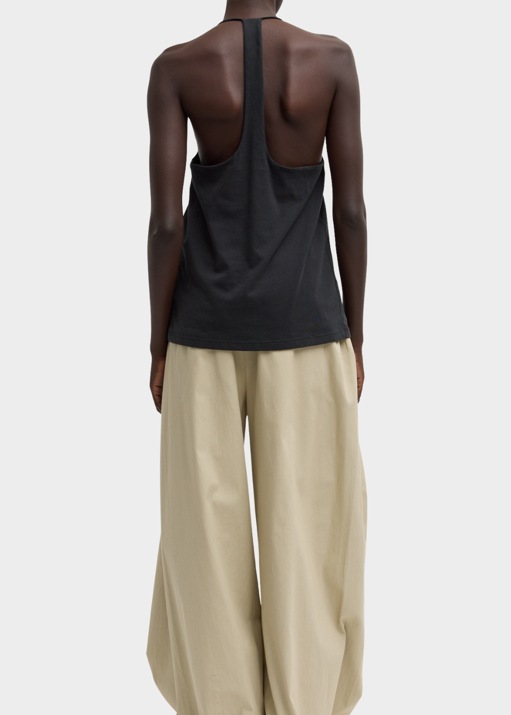 Tibi T-Shirt Program Racerback Tank in Black | Tula's Online Boutique