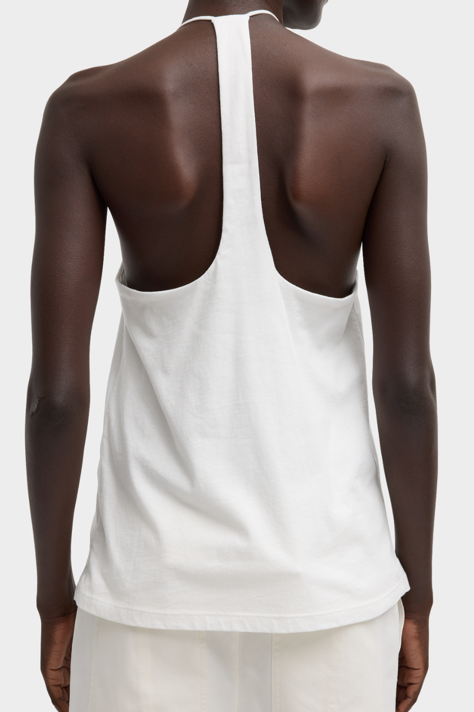 Tibi T-Shirt Program Racerback Tank in White | Shop Tula