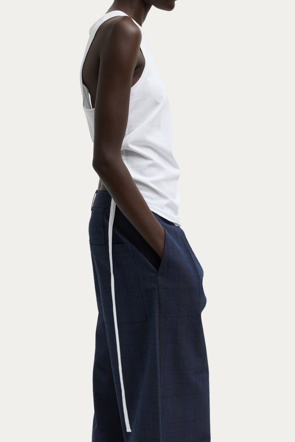 Tibi T-Shirtirting Shirred Tank in White | Shop Tula