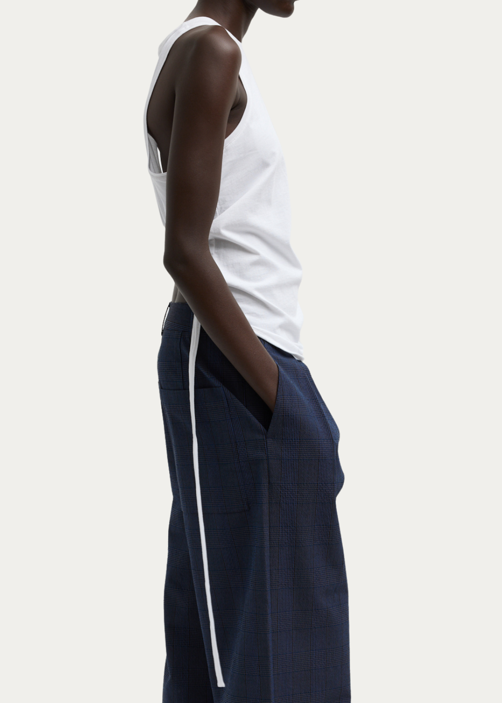 Tibi T-Shirtirting Shirred Tank in White | Shop Tula