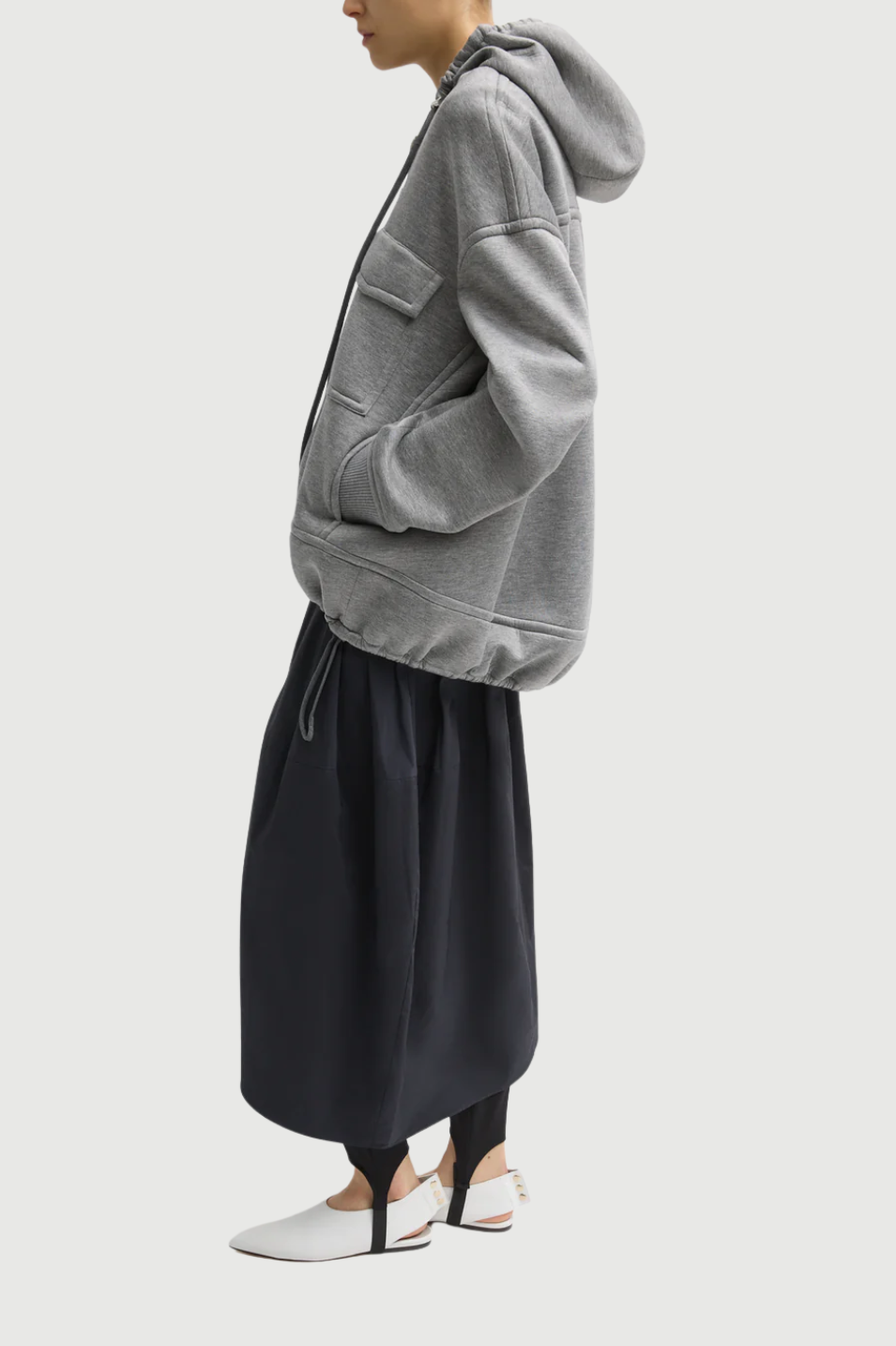 Tibi Techy Viscos Zip Up Hoodie | Shop Tula