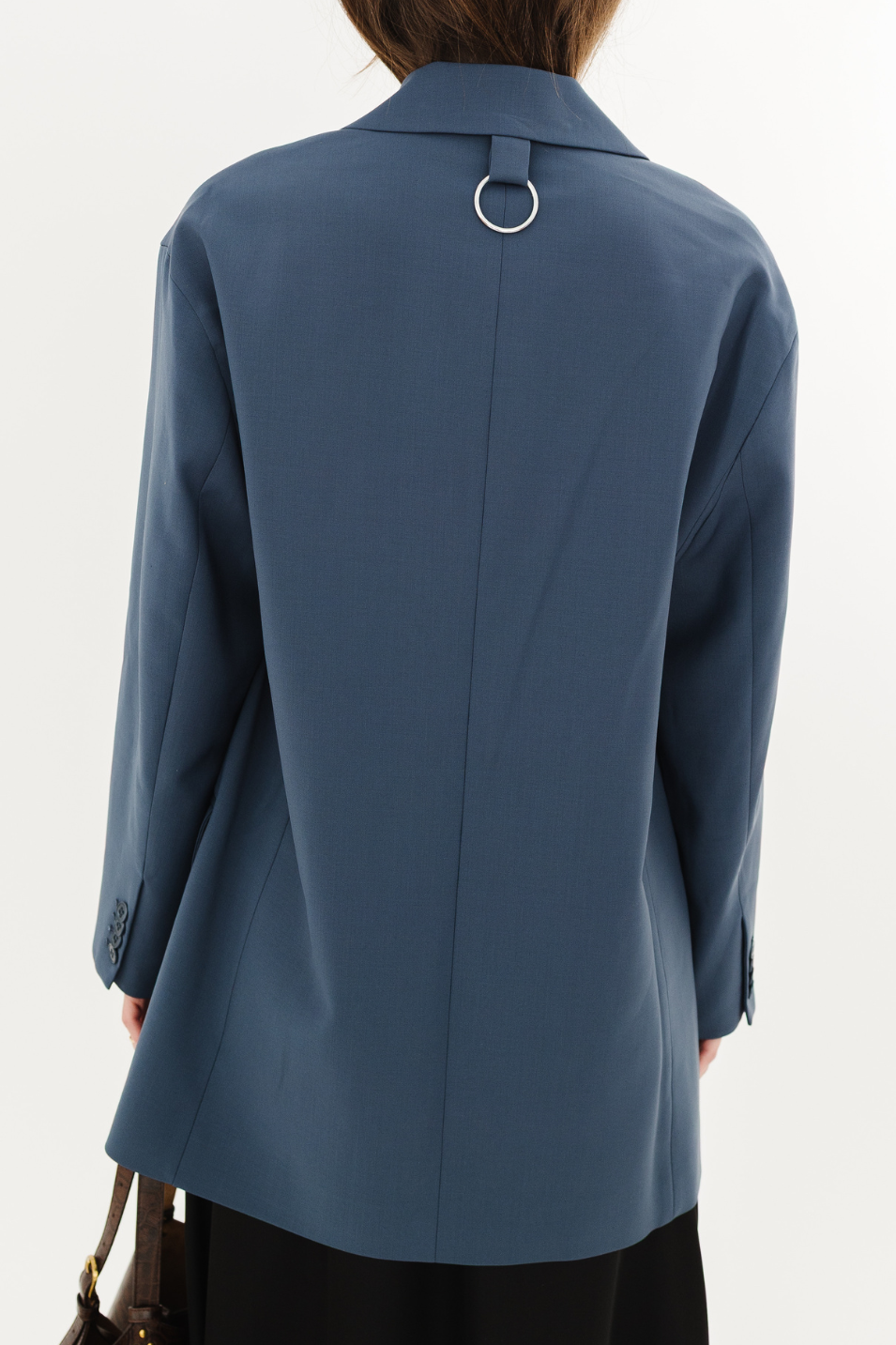 Tibi Tropical Wool Liam Blazer in Blue Fog | Shop Tula