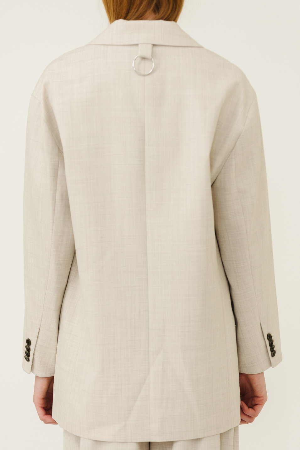 Tibi Tropical Wool Liam Blazer in Oatmeal | Shop Tula
