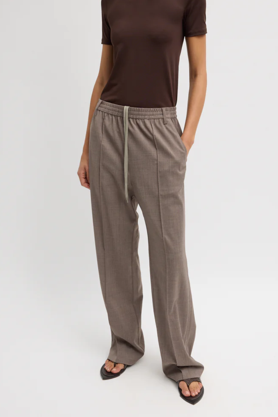 Tibi Tropical Wool Scottie Jogger | Shop Tula