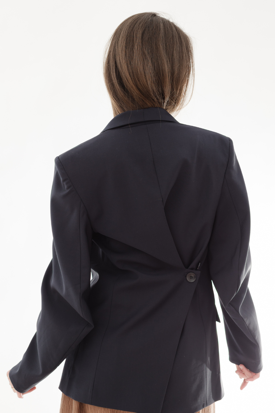 Tibi Tropical Wool Sculpted Blazer in Navy | Shop Tula